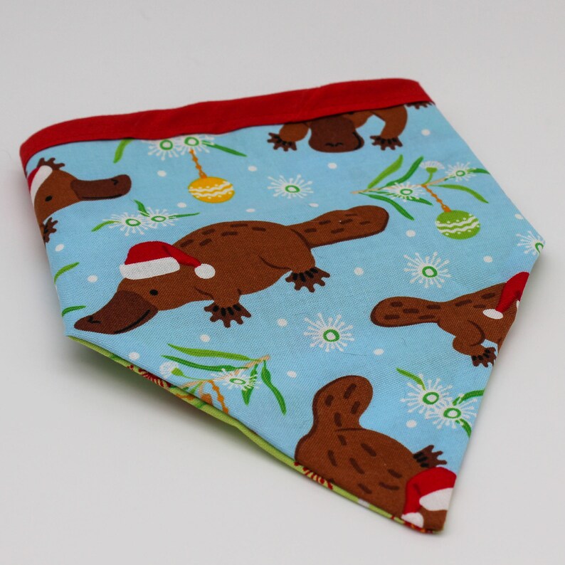 Aussie Christmas Platypus Dog Bandana / Christmas Koala Dog Bandanas image 3