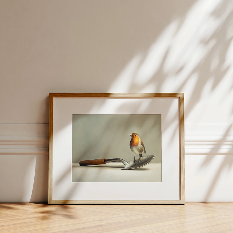 Gardener's Companion Bird Oil Painting Signed Fine Art Print Direct from Artist image 5