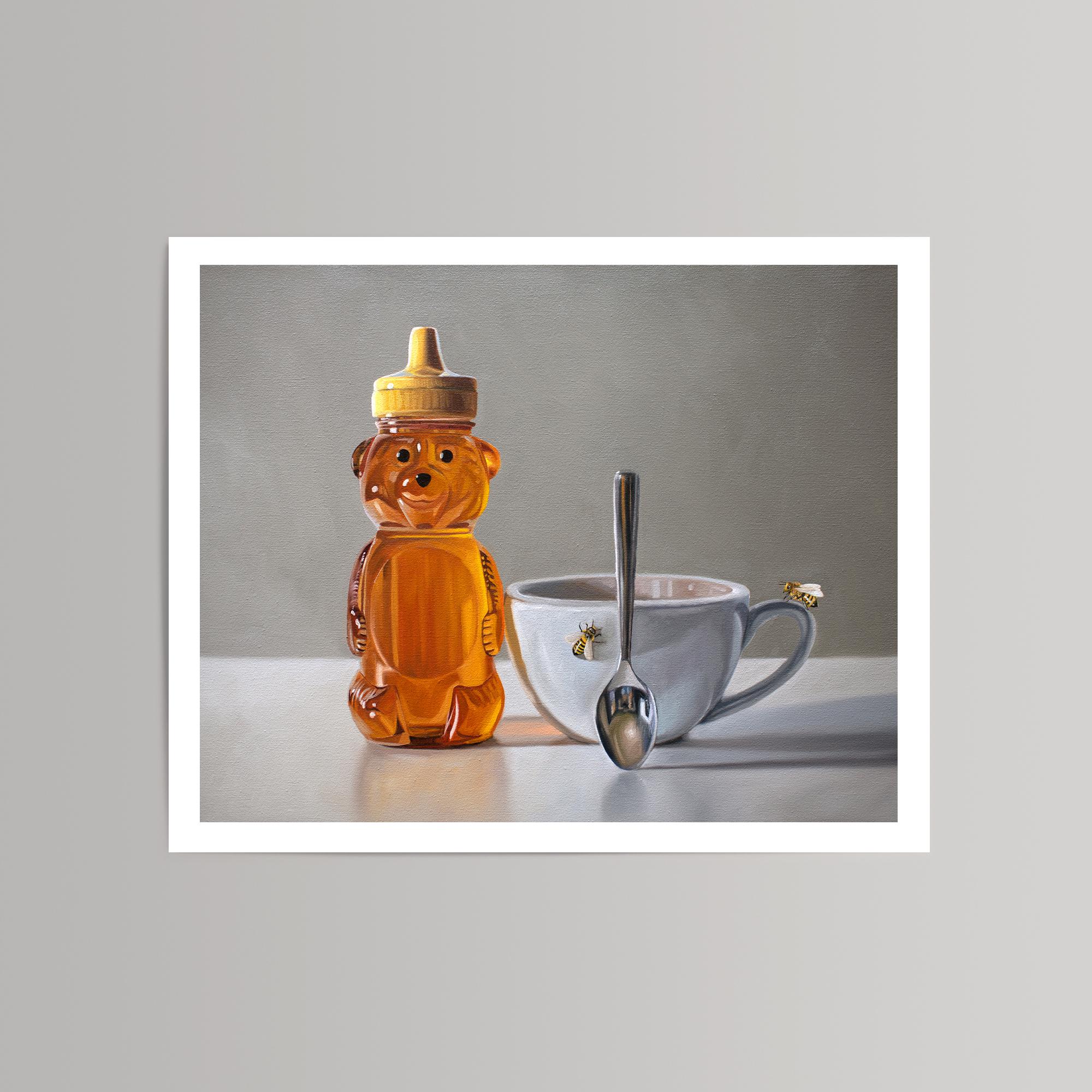 kitchen wall art | bee art print | honey bee decor |... Honey Bee Kitchen Art Unframed Print, Warm Tones, Signed Original ...