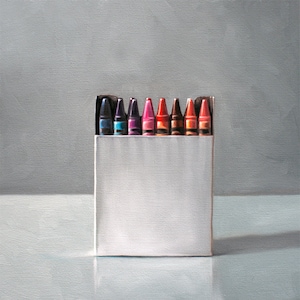 Box of Crayons | Oil Painting Signed Fine Art Print | Direct from Artist