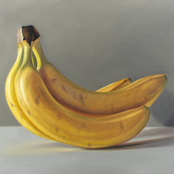 Bunch of Bananas | Kitchen Fruit Food Oil Painting Signed Fine Art Print | Direct from Artist