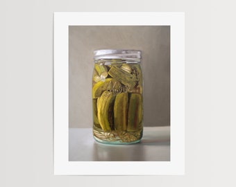 Homemade Pickles | Oil Painting Signed Fine Art Print | Direct from Artist