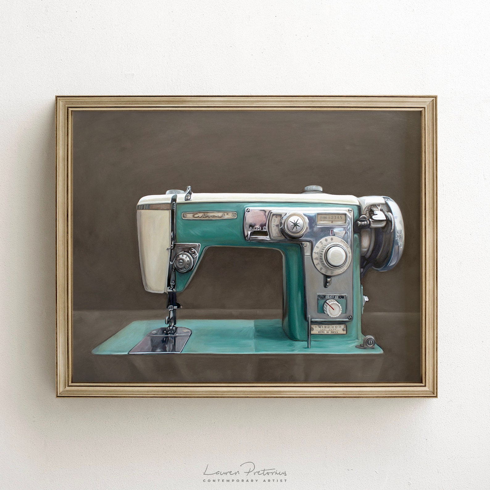 The Wizard Sewing Machine Oil Painting Fine Art Print by Etsy