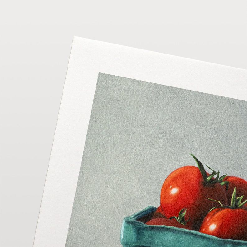 Fresh Garden Tomatoes Food Kitchen Oil Painting Signed Fine Art Print Direct from Artist image 4