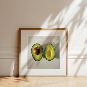 Sliced Avocado Kitchen Food Oil Painting Signed Fine Art Print Direct from Artist image 5