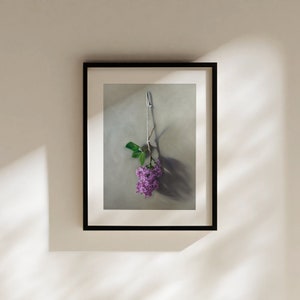 Hanging Lilac Blossoms Floral Flower Oil Painting Signed Fine Art Print Direct from Artist image 5