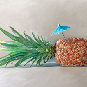 Pineapple Paradise | Kitchen Fruit Food Oil Painting Signed Fine Art Print | Direct from Artist