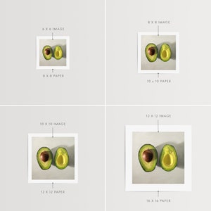 Sliced Avocado Kitchen Food Oil Painting Signed Fine Art Print Direct from Artist image 2