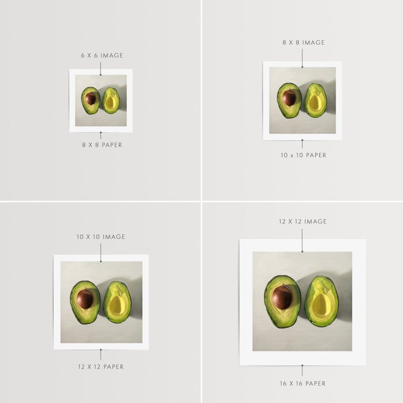 Sliced Avocado Kitchen Food Oil Painting Signed Fine Art Print Direct from Artist image 2
