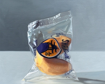 Fortune Cookie | Food Kitchen Oil Painting Signed Fine Art Print | Direct from Artist