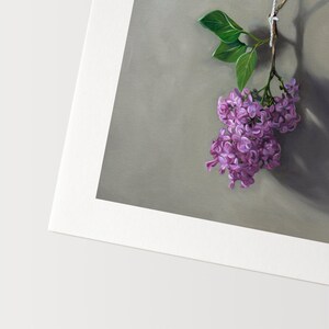 Hanging Lilac Blossoms Floral Flower Oil Painting Signed Fine Art Print Direct from Artist image 3