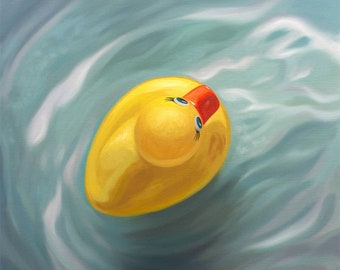 Rubber Ducky | Still Life Oil Painting Signed Fine Art Print | Direct from Artist