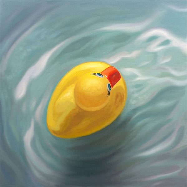 Rubber Ducky | Still Life Oil Painting Signed Fine Art Print | Direct from Artist