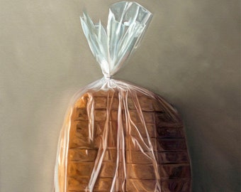 Loaf of Bread | Kitchen Food Oil Painting Signed Fine Art Print | Direct from Artist