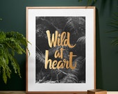 Wild at heart. OLD GOLD edition. B/W photography. Bali. handmade lettering finished stamping old gold. Photograph by ©Salva López
