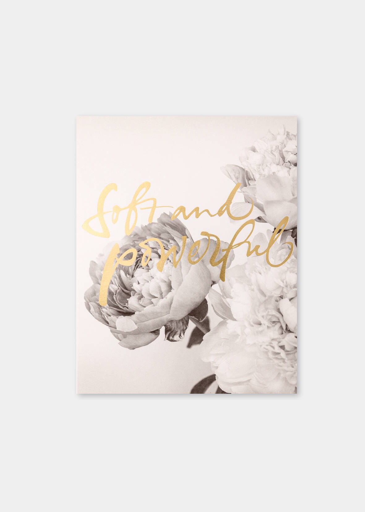 Soft and Powerful. Lettering Finished in Gold Foil. - Etsy