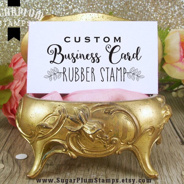 Custom business card stamp, logo rubber stamp, stamp with handle, custom logo stamp, plexus business card stamp, business card logo stamp