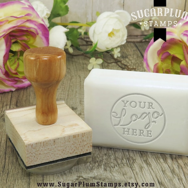 Soap Stamp - Custom Acrylic Logo Stamp - Fondant Stamp - Cookie Stamp - Custom Soap Logo - Wedding Favor Stamp - Monogram Stamp- Soap Stamps