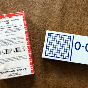 Decimal Fraction Dominoes, 80s learning card game, Taskmaster Ltd Cards