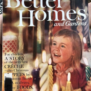 Vintage Better Homes and Gardens Magazine December 1960, 60s Christmas issue, vintage Christmas ads and articles, coffee table book