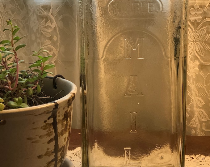 Original F. Collins and Co Glass Mailbox, Glass Letter Box