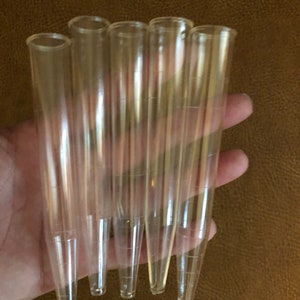 Set of 20 Vintage science lab conical PLASTIC centrifuge tube, plant propagation, closed bottom