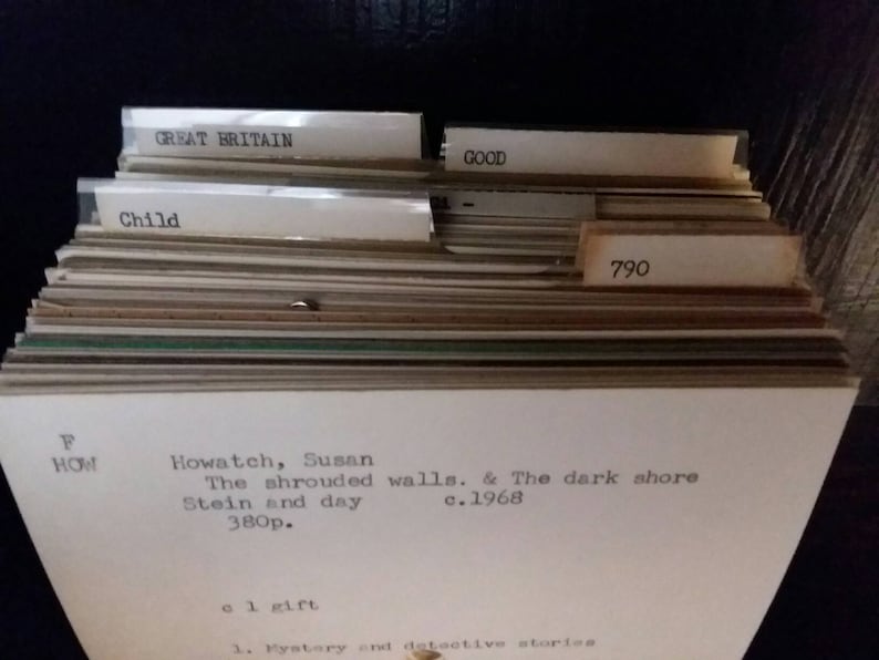 25 Dewey Decimal Library card catalog cards Vintage Paper Art Etsy