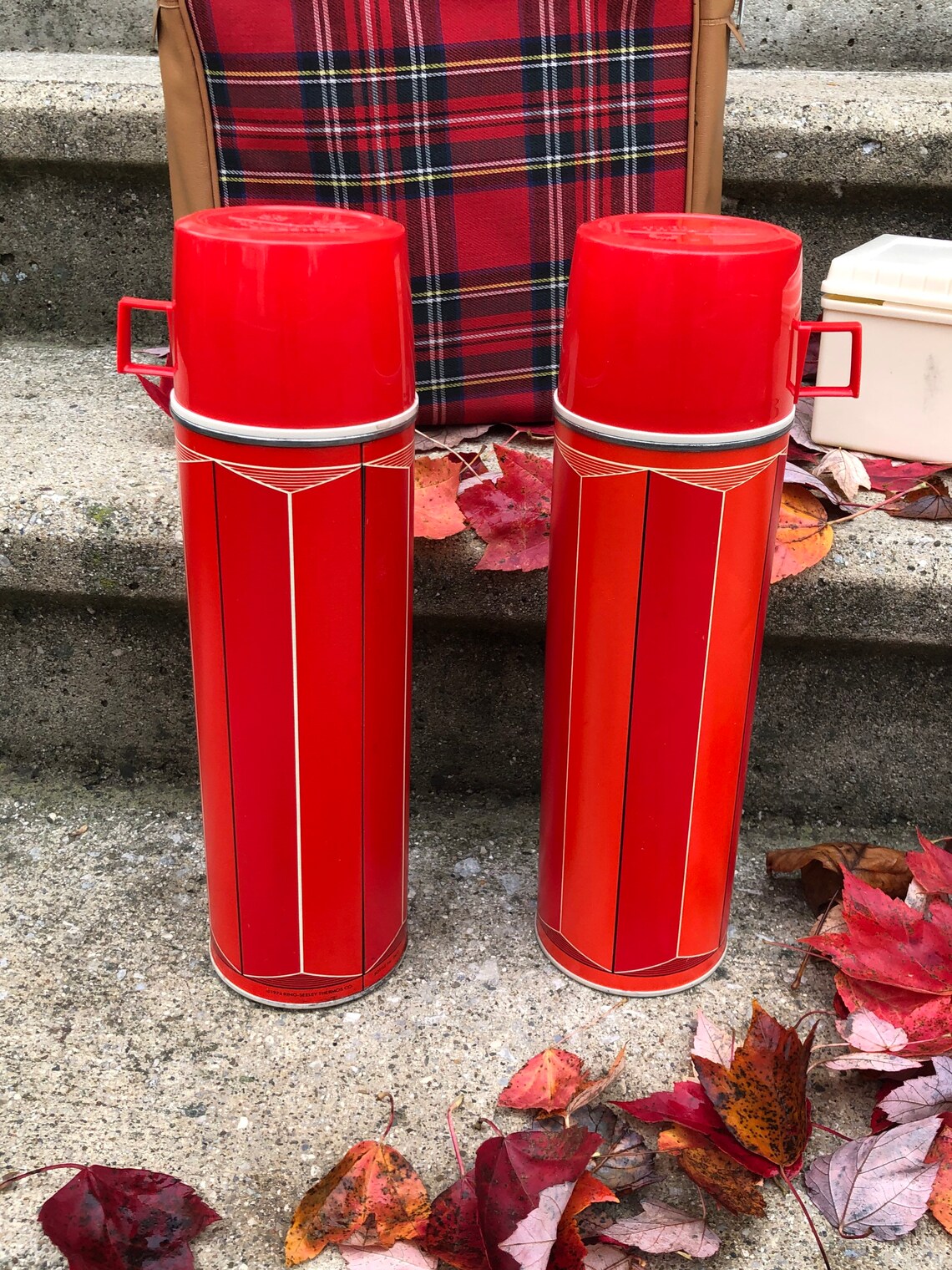 Vintage King Seeley Thermos Company Thermos Picnic Art in Red Etsy