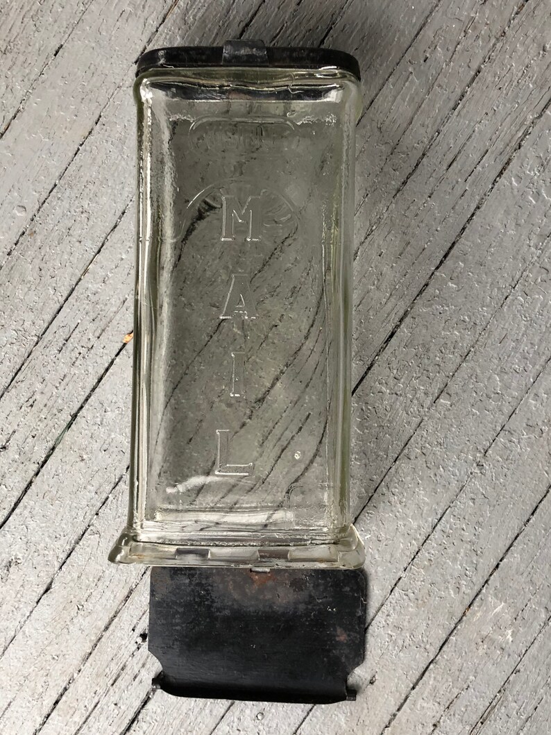 Original F. Collins and Co Glass Mailbox Glass Letter Etsy