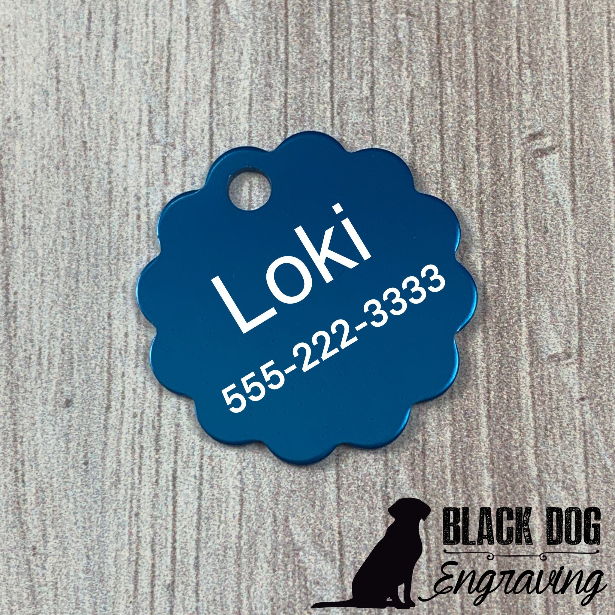 Large Personalized Cloud Flower Dog or Cat Tag