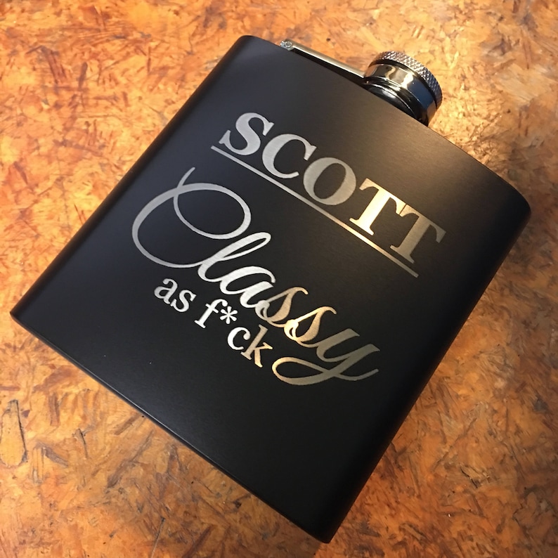 Personalized Laser Engraved Flask Custom Flask Your Etsy