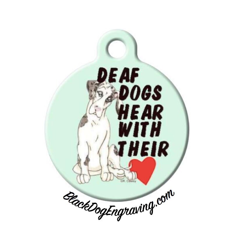 deaf dog collar tag
