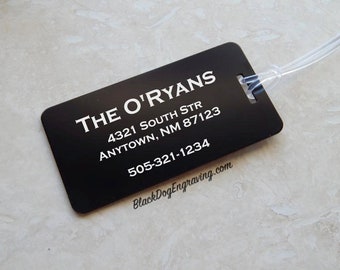 Elegant Personalized Metal Luggage Tag