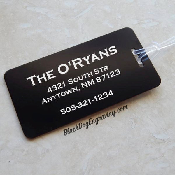 Elegant Personalized Metal Luggage Tag