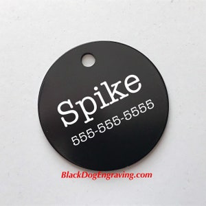 Laser Engraved Extra Large Round Dog Pet ID Tag