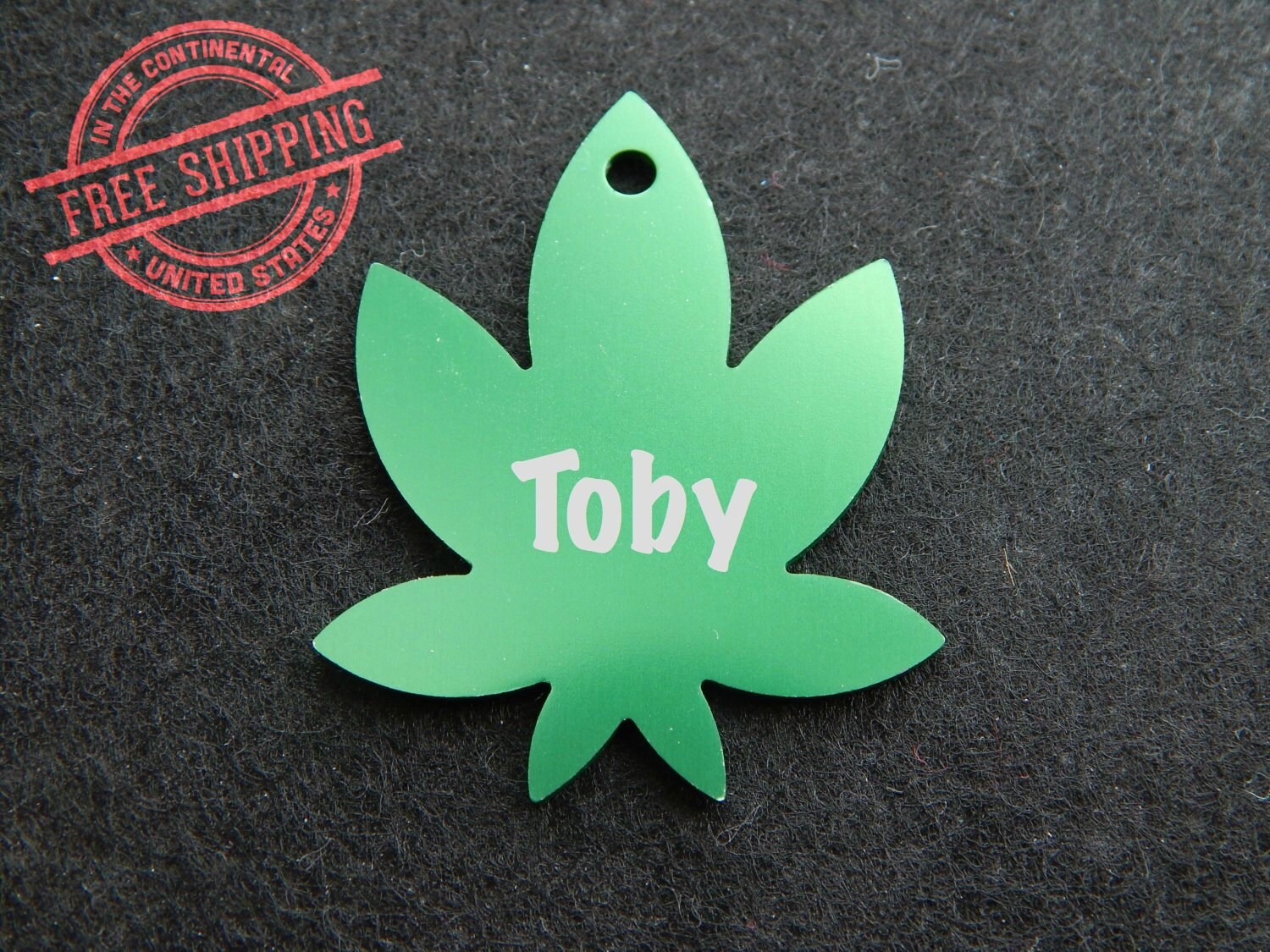 SALE Laser Engraved Cannabis Pot Weed Leaf Personalized Custom Dog or…