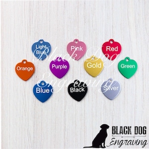 Extra SMALL Heart Personalized Cat Dog Tag - Personalized Kitten Puppy Name Tag - Small Animal Tag