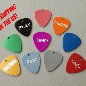 Personalized Guitar Pick Dog or Cat Tag