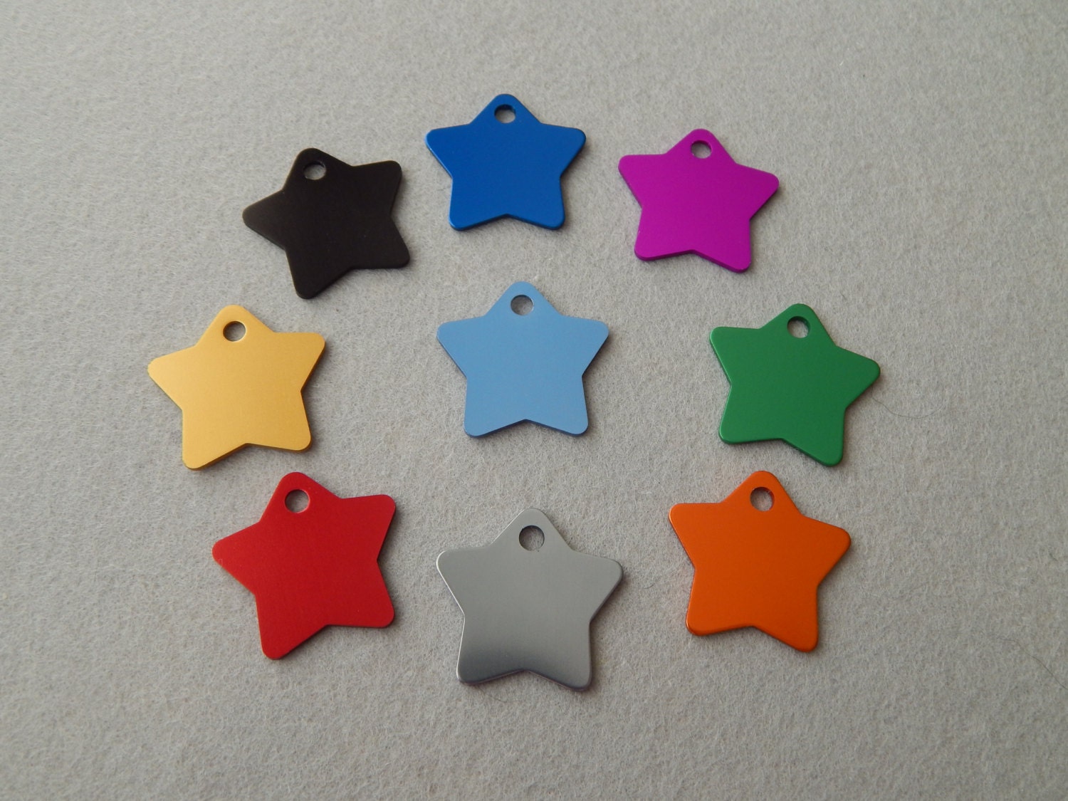 Engraved Star Dog or Cat Tag for Small Pets