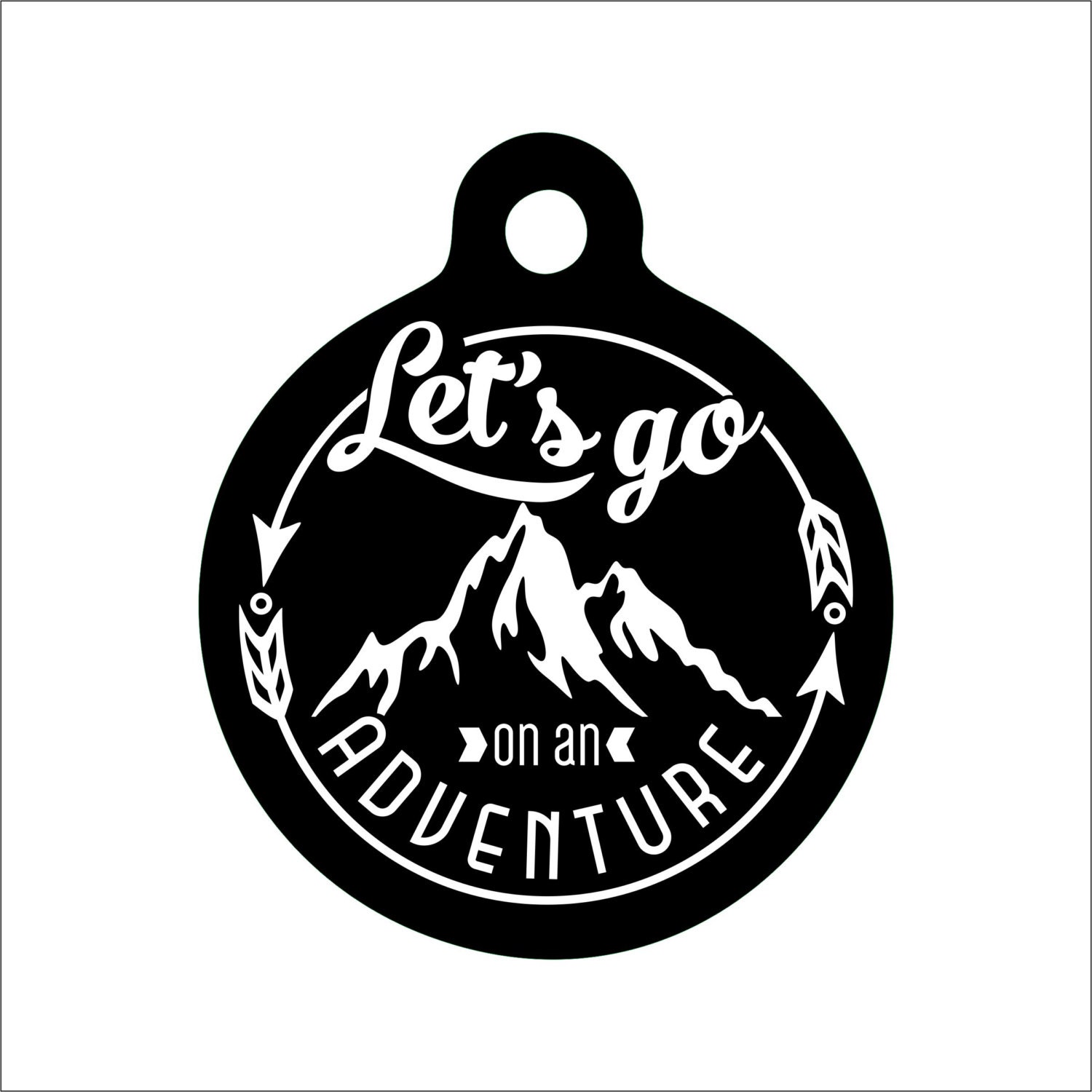 Let's Go On An Adventure Personalized Dog Cat Tag