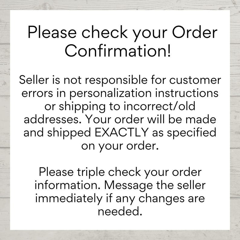 Please check your Order Confirmation!