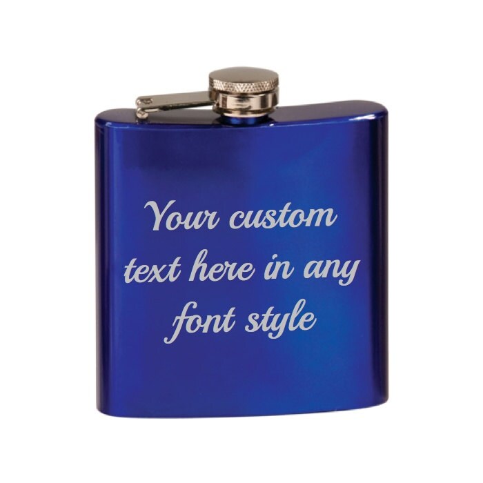 Personalized Laser Engraved Flask - Custom Flask - Your Message - Ins…