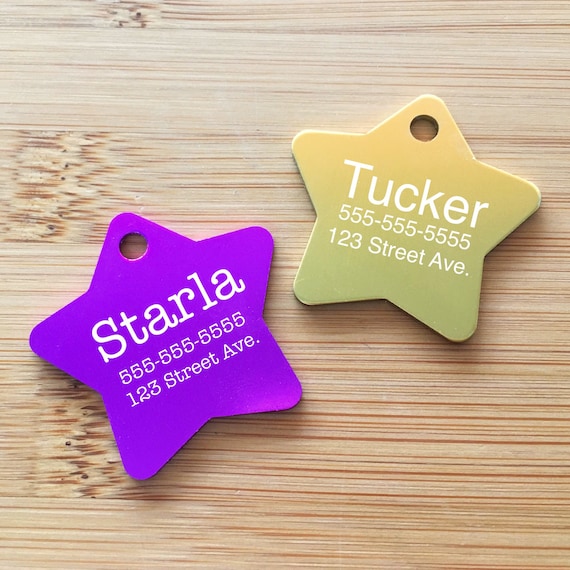star shaped dog tag