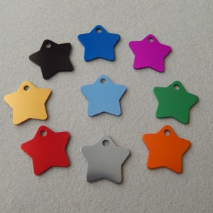 Engraved Star Dog or Cat Tag for Small Pets