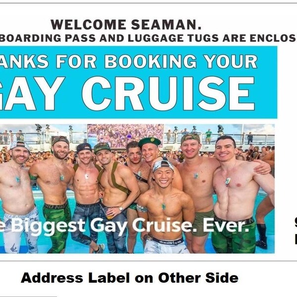 Joke Gay Cruise PRANK Package. I mail or you mail.