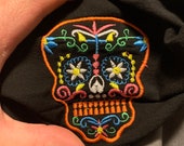 Embroidered Skull Calaveras Face Mask