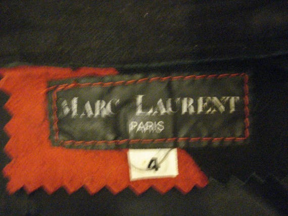 Black Lamb Suede Leather Skirt Marc Laurent Paris… - image 3