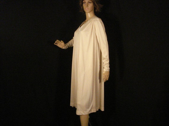 I. Magnin Deluxe Silk Satin Dress Ivory Cocktail … - image 6