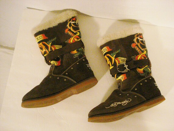 Ed Hardy Wearable Art Winter Boots 