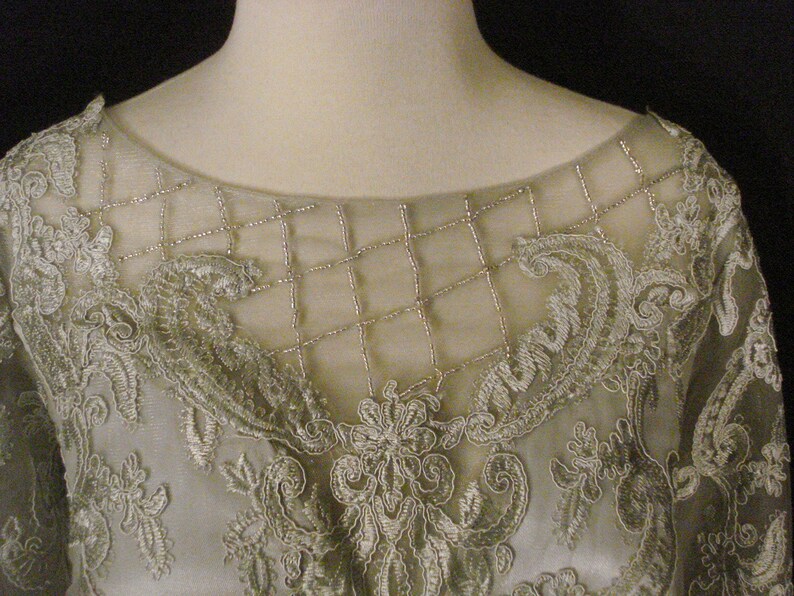 Gray Lace Wedding Dress Formal Special Occassion Lace Up Dress XL XXL